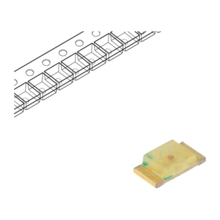 LED; SMD; 1206; galbenă; 3,2÷8mcd; 3,2x1,6x0,7mm; 120°; 20mA; 105mW
