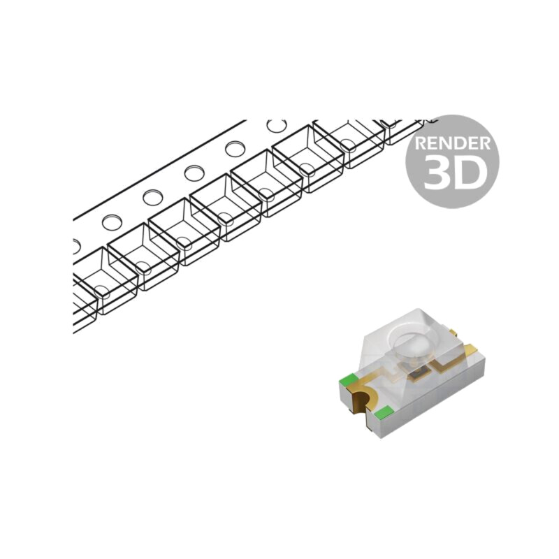 LED; SMD; 0805; roşie; 20÷90mcd; 2x1,25x0,7mm; 140°; 20mA; 72mW; 598 LED; SMD; 0805; roşie; 20÷90mcd; 2x1,25x0,7mm; 140°; 20mA; 72mW; 598