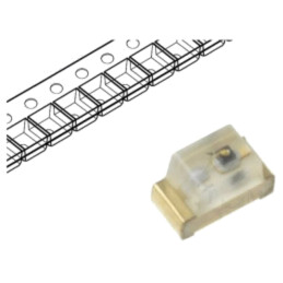 LED; SMD; 0805; roşie; 4÷12mcd; 2x1,25x1,1mm; 120°; 20mA; λd: 625nm