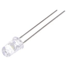 LED; 5mm; alb rece; 5000÷8500mcd; 30°; Parte frontală: convex