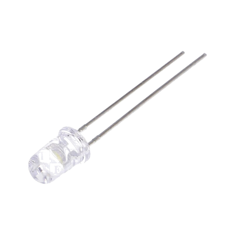 LED; 5mm; alb rece; 5000÷8500mcd; 30°; Parte frontală: convex