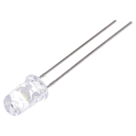 LED; 5mm; alb rece; 5000÷8500mcd; 30°; Parte frontală: convex