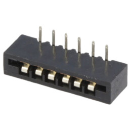 Conector: FFC/FPC; în unghi 90°; PIN: 6; Non-ZIF; THT; cositorit
