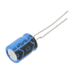 Condensator: electrolitic; THT; 470uF; 16VDC; Raster: 3,5mm; ±20%