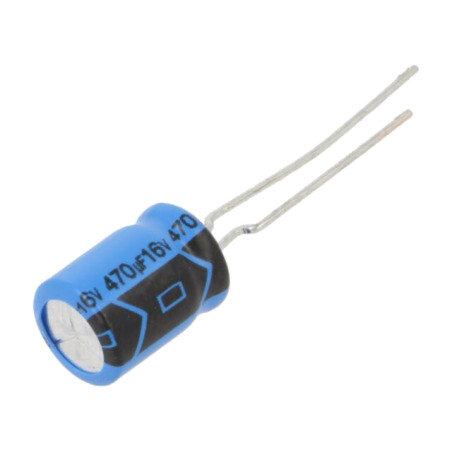 Condensator: electrolitic; THT; 470uF; 16VDC; Raster: 3,5mm; ±20%