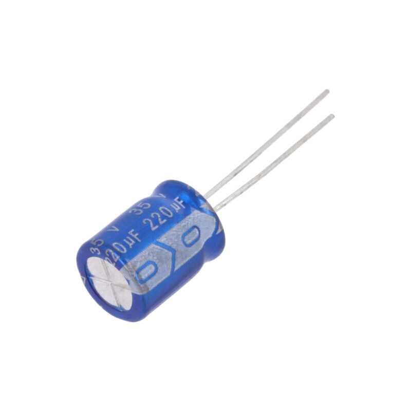 Condensator: electrolitic; THT; 220uF; 35VDC; Ø10x12mm; Raster: 5mm