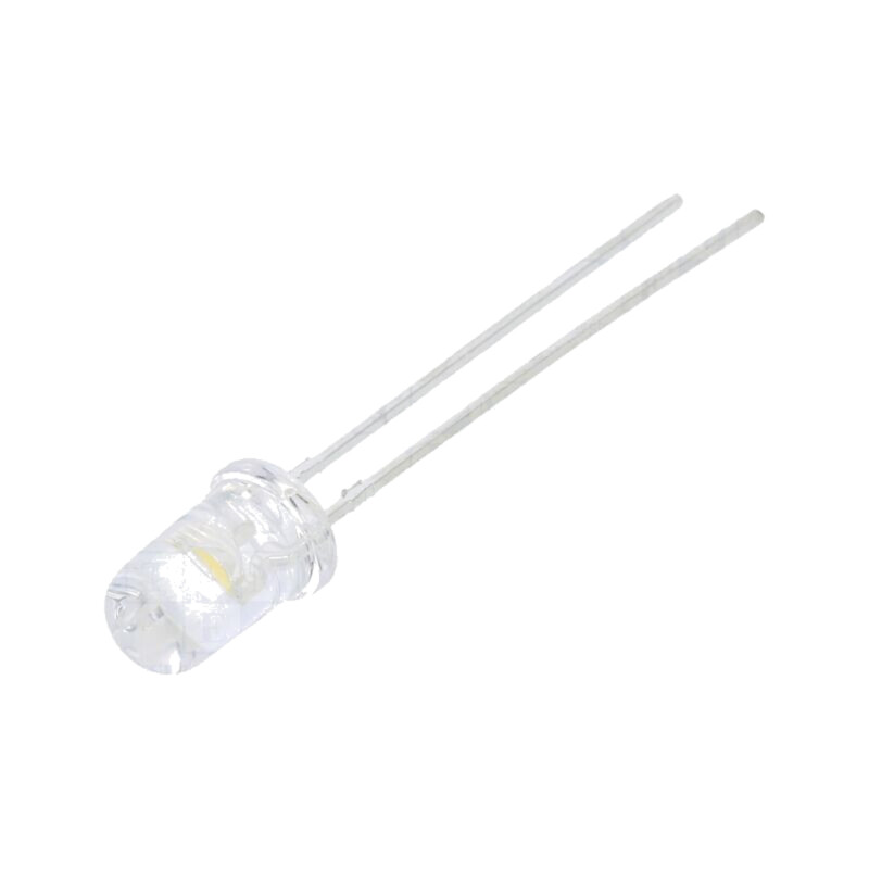LED; 5mm; alb neutru; 5000÷8500mcd; 30°; Parte frontală: convex LED; 5mm; alb neutru; 5000÷8500mcd; 30°; Parte frontală: convex