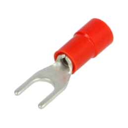 Vârf: furcă; M4; Ø: 4,2mm; 0,25÷1,5mm2; crimpat; pe cablu; izolată