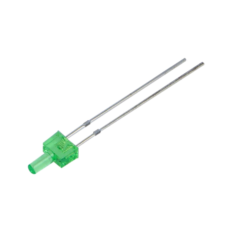 LED; rotund; galben-verde; 150÷220mcd; 90°; Parte frontală: plat