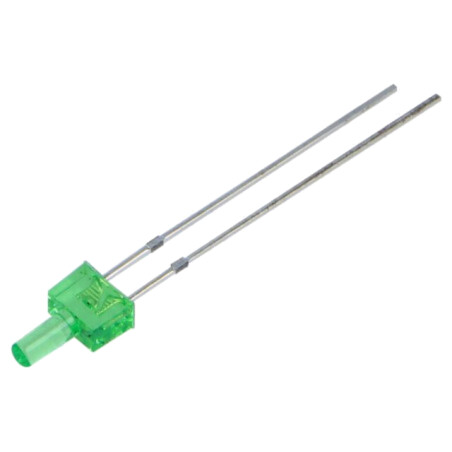 LED; rotund; galben-verde; 150÷220mcd; 90°; Parte frontală: plat