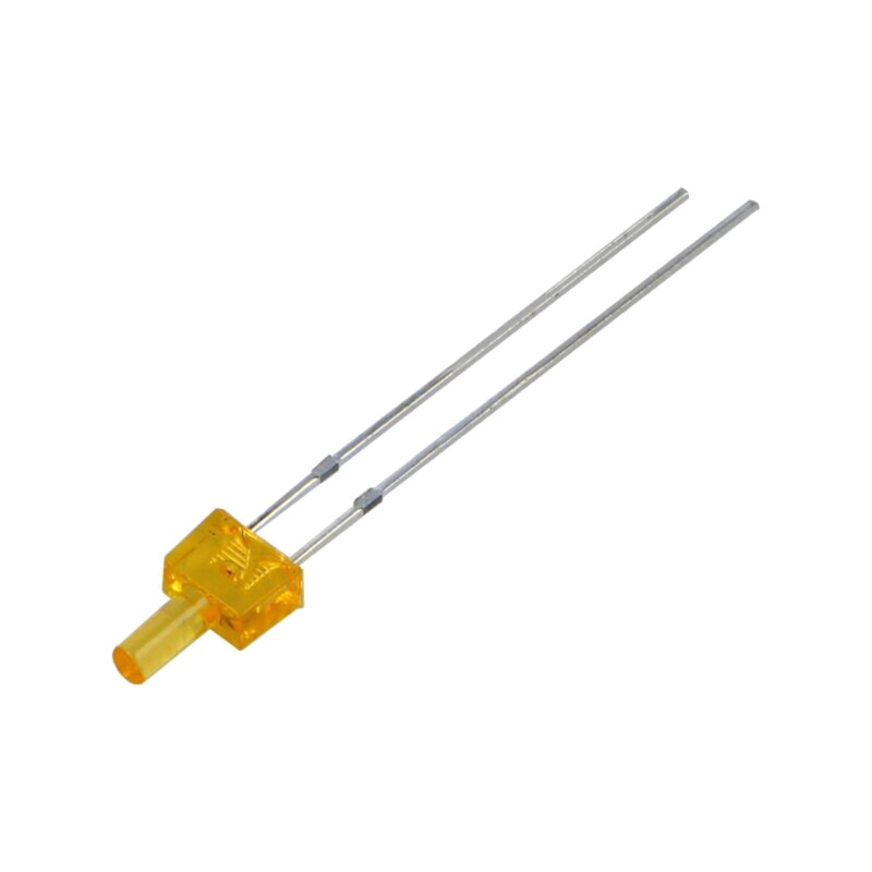 LED; rotund; portocalie; 220÷330mcd; 90°; Parte frontală: plat