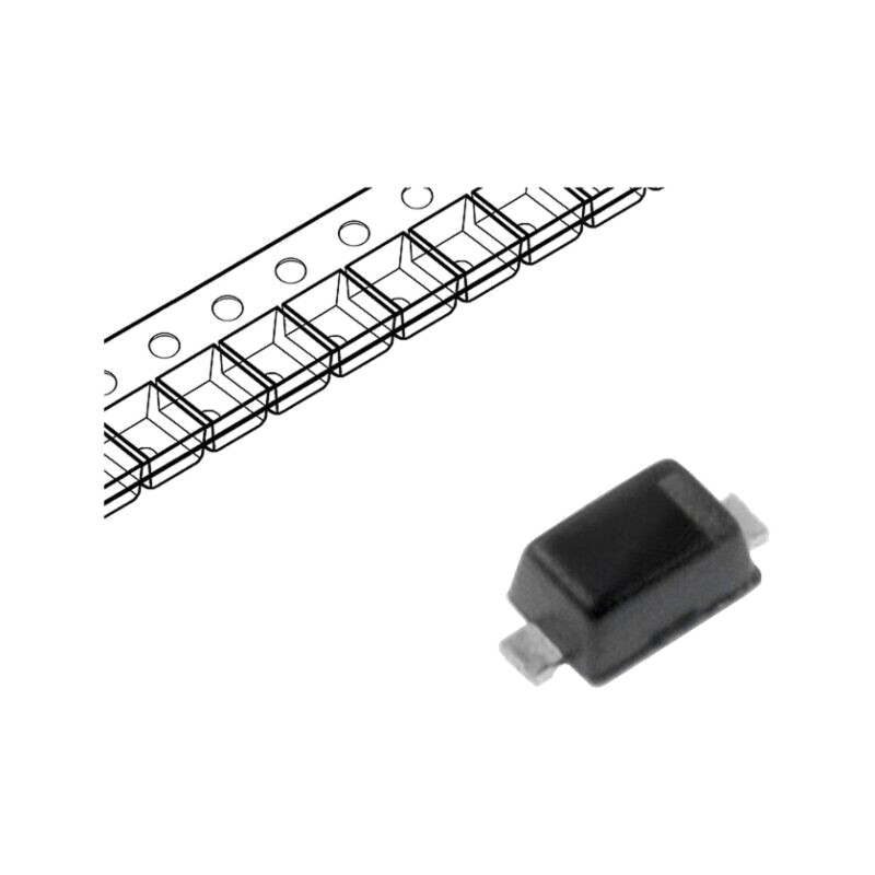 Diodă: comutaţie; 60V; 0,1A; SC79,SOD523; o singură diodă; 0,45pF Diodă: comutaţie; 60V; 0,1A; SC79,SOD523; o singură diodă; 0,45pF