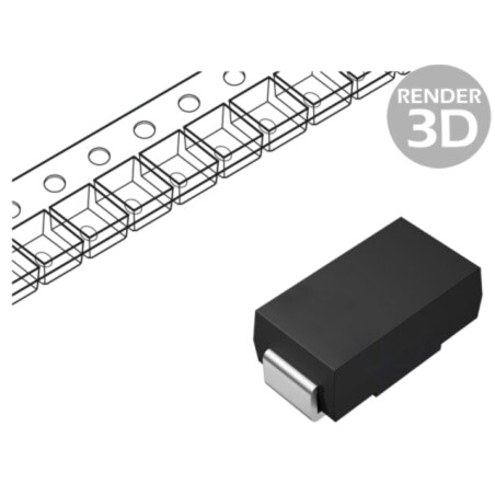 Diodă: redresoare; SMD; 1kV; 1A; 1,8us; subSMA; Ufmax: 1,1V; Ifsm: 30A