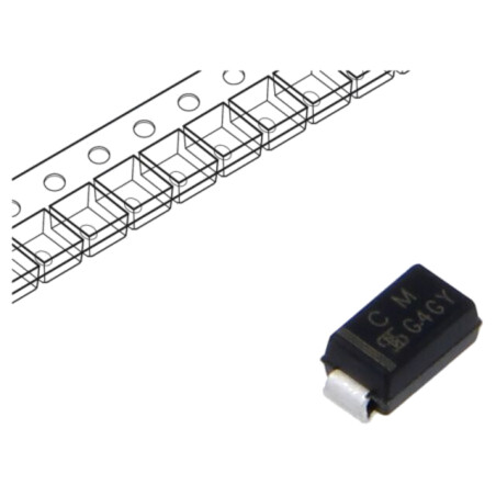 Diodă: TVS; 0,4kW; 36,7V; 7,5A; unidirecţională; ±5%; SMA; SMAJ