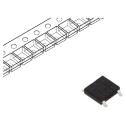 Punte redresoare: monofazat; 600V; If: 1A; Ifsm: 30A; ABS; SMT
