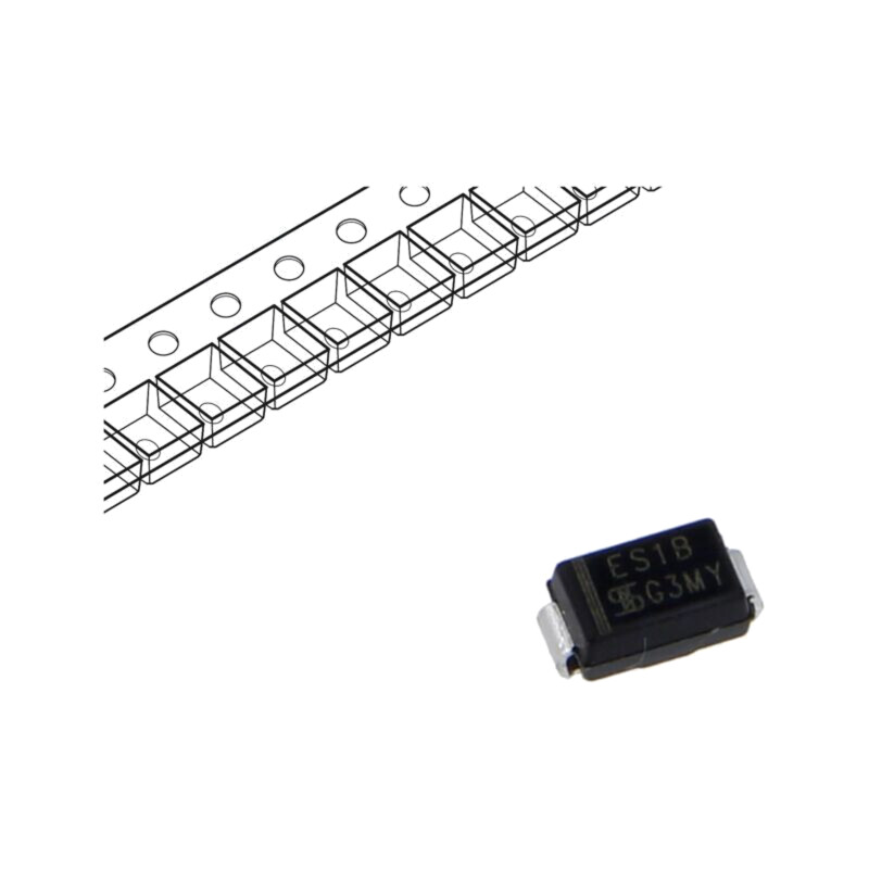 Diodă: redresoare; SMD; 100V; 1A; 35ns; SMA; Ifsm: 30A; rolă,bandă