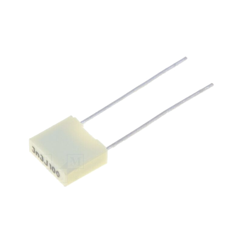 Condensator: cu poliester; 3,3nF; 63VAC; 100VDC; 5mm; ±5%; THT; R82