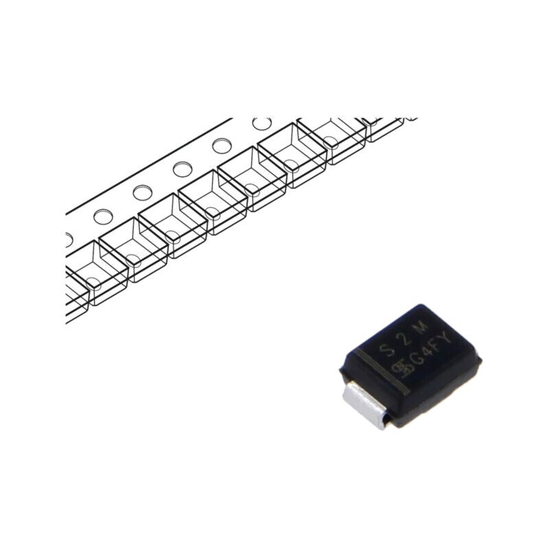 Diodă: redresoare; SMD; 1kV; 2A; SMB; rolă,bandă