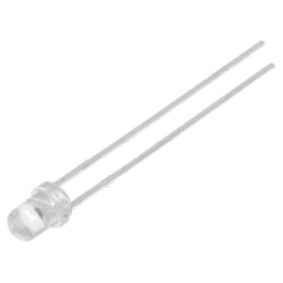 LED; 3mm; albastru; 3500mcd; 40°; Parte frontală: convex; 2,8÷4VDC