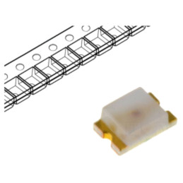 LED; SMD; 0805; roşie; 2,8÷10mcd; 2x1,25x0,8mm; 170°; 20mA; λd: 626nm
