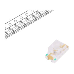 LED; SMD; 1206; roşie; 29÷71mcd; 3x1,5x1,5mm; 60°; 20mA; λd: 624nm