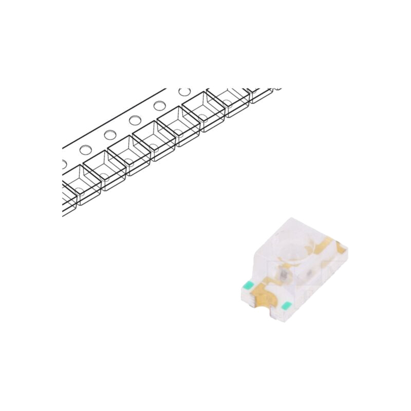 LED; SMD; 1206; roşie; 29÷71mcd; 3x1,5x1,5mm; 60°; 20mA; λd: 624nm LED; SMD; 1206; roşie; 29÷71mcd; 3x1,5x1,5mm; 60°; 20mA; λd: 624nm
