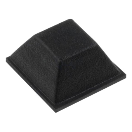 Picioruş autoadeziv; neagră; gumă; A: 12,7mm; B: 7mm; C: 6mm