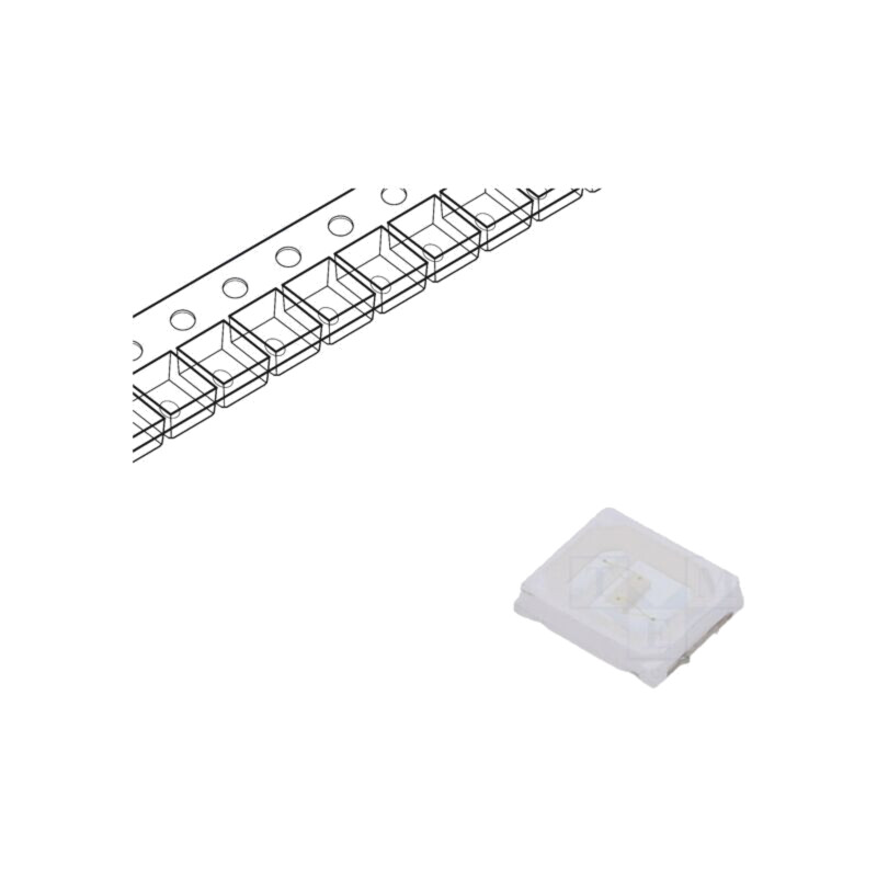 LED; SMD; 2835,PLCC2; albastru; 1700÷2200mcd; 2,8x3,5x0,7mm; 120° LED; SMD; 2835,PLCC2; albastru; 1700÷2200mcd; 2,8x3,5x0,7mm; 120°