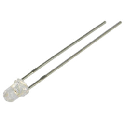 LED; 3mm; roşie; 800÷1200mcd; 30°; Parte frontală: convex