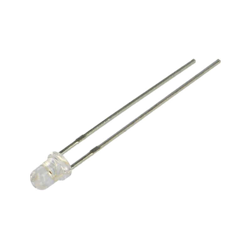 LED; 3mm; roşie; 800÷1200mcd; 30°; Parte frontală: convex