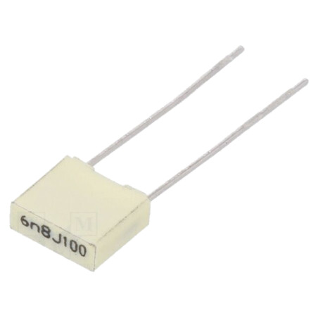 Condensator: cu poliester; 6,8nF; 63VAC; 100VDC; 5mm; ±5%; THT; R82