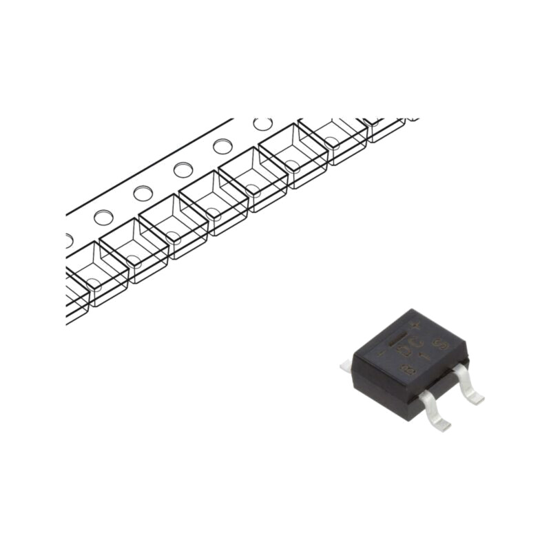 Punte redresoare: monofazat; 100V; If: 0,5A; Ifsm: 30A; DB-1MS; SMT Punte redresoare: monofazat; 100V; If: 0,5A; Ifsm: 30A; DB-1MS; SMT