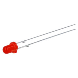 LED; 3mm; roşie; 10÷15(typ)-20mcd; 30°; Parte frontală: convex