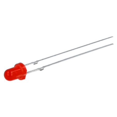LED; 3mm; roşie; 10÷15(typ)-20mcd; 30°; Parte frontală: convex