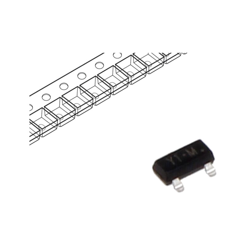 Tranzistor: NPN; bipolar; 25V; 1,5A; 0,3W; SOT23 Tranzistor: NPN; bipolar; 25V; 1,5A; 0,3W; SOT23