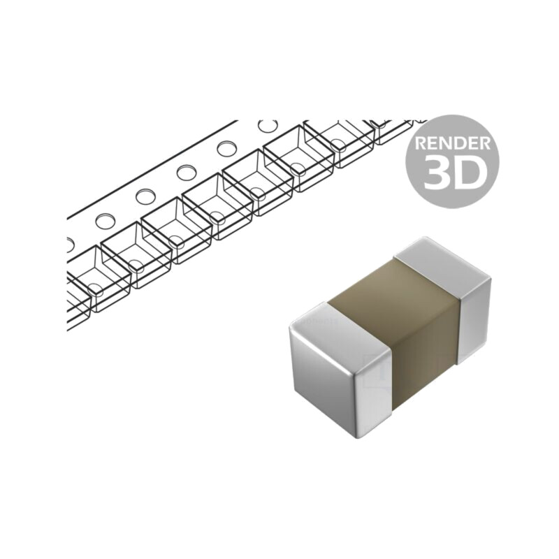 Condensator: ceramic; MLCC; 4,7uF; 10V; X5R; ±10%; SMD; 0603; 180mm