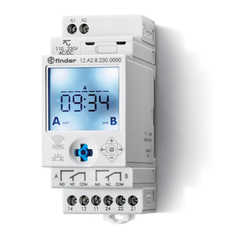 Întrerupător cu Temporizator 1min-7zile DPDT IP20 | Electronic-mag.ro | Componente Electronice