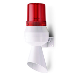 Semnalizator luminos și acustic 24VDC BA15D roșu IP43 | Electronic-mag.ro | Componente Electronice