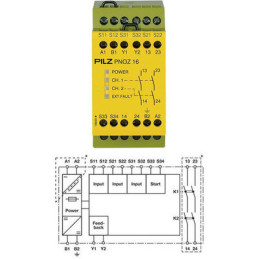 Releu de Siguranță PNOZ 16 24VAC 24VDC IP40 | Electronic-mag.ro | Componente Electronice
