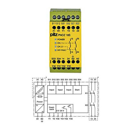 Modul Releu de Siguranță PNOZ 16S 230VAC | Electronic-mag.ro | Componente Electronice