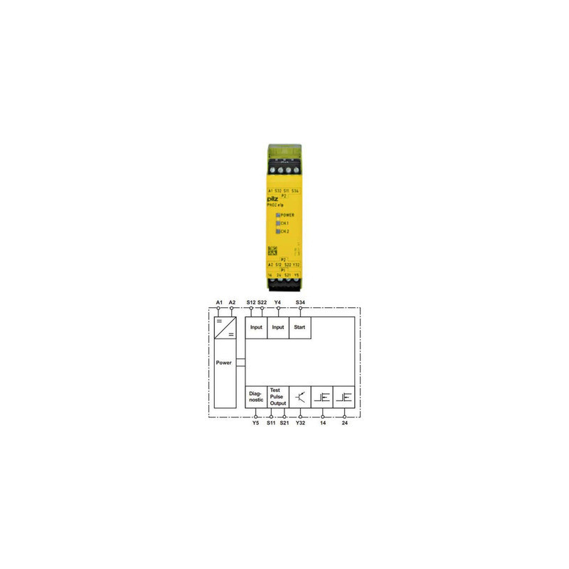 Releu de Siguranță PNOZ e1p 24VDC 2IN 5OUT | Electronic-mag.ro | Componente Electronice