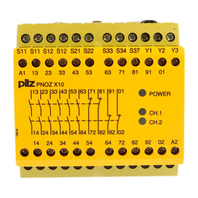 Releu de Siguranță PNOZ X10 24VDC 2IN 10OUT | Electronic-mag.ro | Componente Electronice
