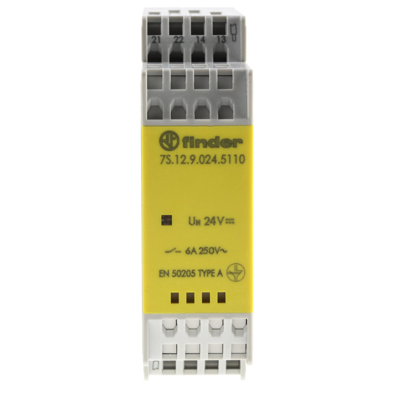 Releu de siguranță 24V DC pentru șină DIN IP20 | Electronic-mag.ro | Componente Electronice