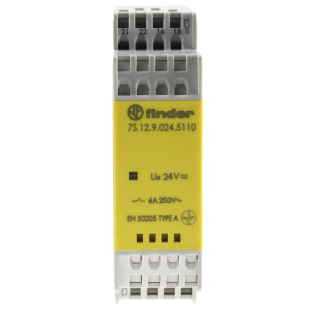 Releu de siguranță 24V DC pentru șină DIN IP20 | Electronic-mag.ro | Componente Electronice
