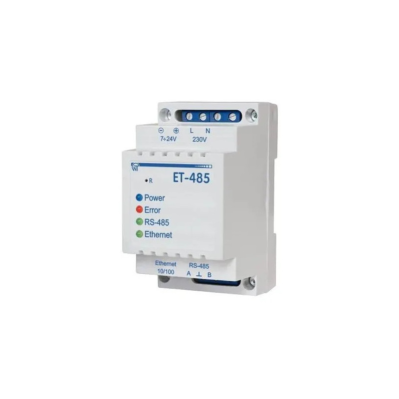Convertor RS485 la Ethernet 10/100 Base-T 230VAC ET-485 | Electronic-mag.ro | Componente Electronice