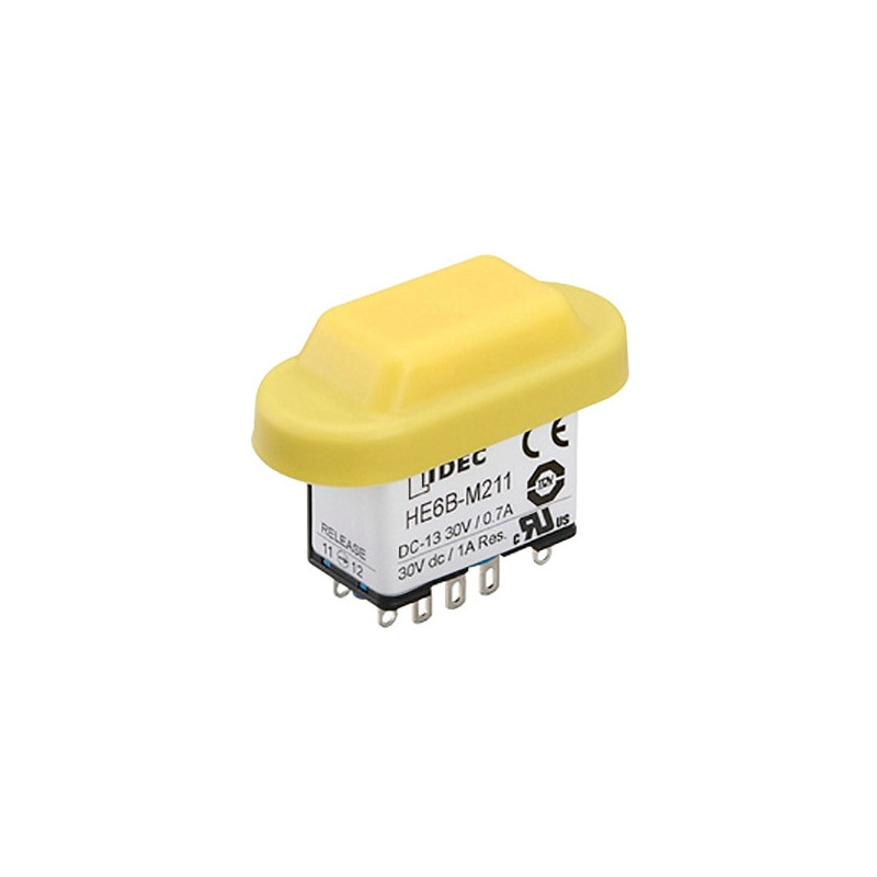 Întrerupător de Siguranță cu Buton HE6B DPDT IP65 | Electronic-mag.ro | Componente Electronice