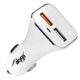 Adaptor USB Dublu Alb 12-24V DC | Electronic-mag.ro | Componente Electronice