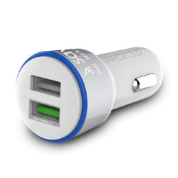 Încărcător USB Dublu Alb 12-24V | Electronic-mag.ro | Componente Electronice