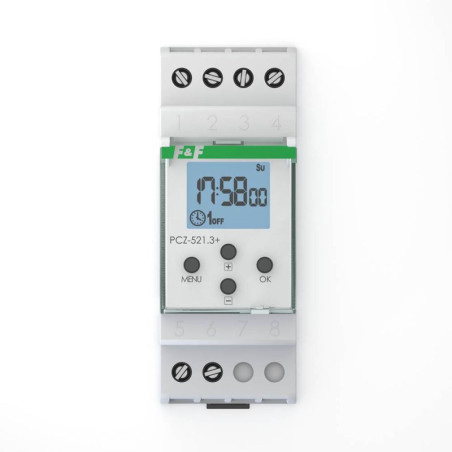 Întrerupătoare cu Temporizator 24h/7zile SPDT PCZ-521.3-PLUS | Electronic-mag.ro | Componente Electronice