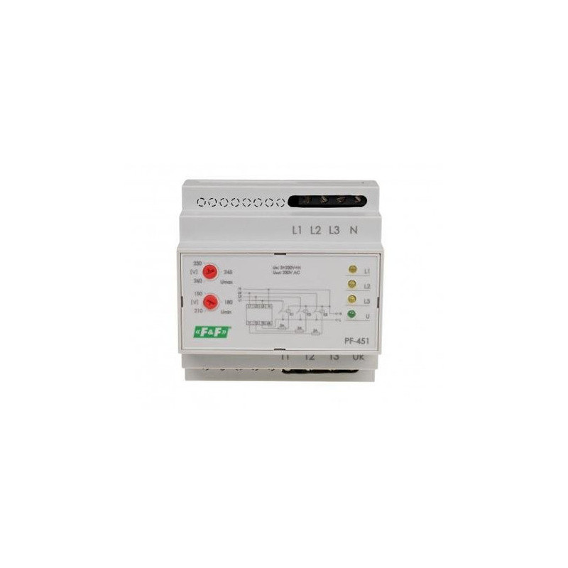 Releu Monitorizare Tensiune pentru Șină DIN IP20 PF-451 | Electronic-mag.ro | Componente Electronice